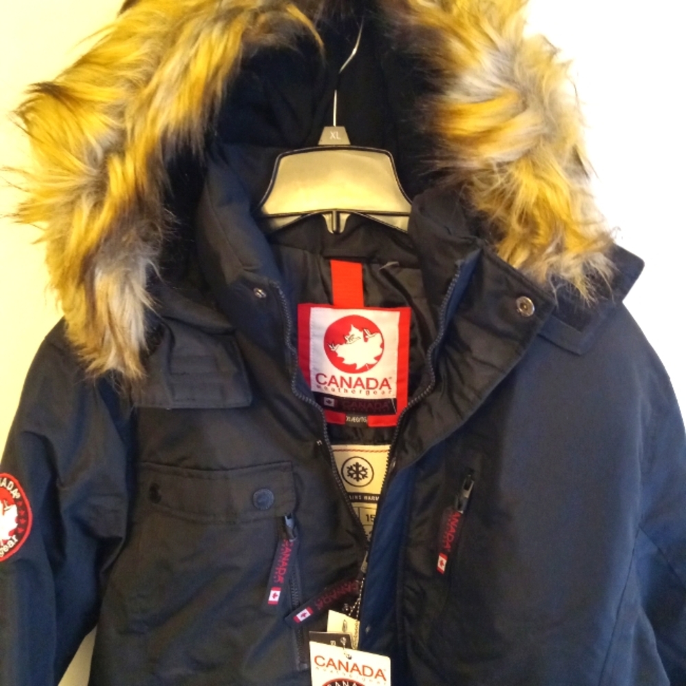 Mens Canada Weather Gear Down Jacket Size XL (Black)